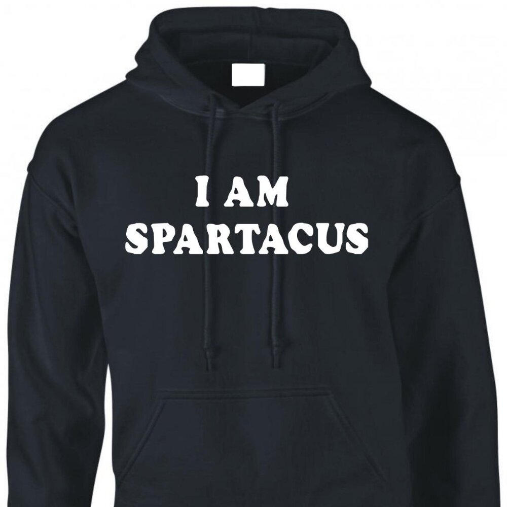 New I Am Spartacus Black Hoodie Fleece Sweatshirt